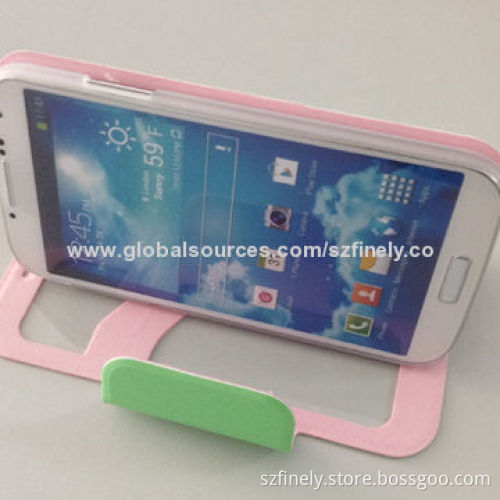 S-view Big Window Flip Leather Case for Samsung S4, Transparent Window Directly to Answer Calls